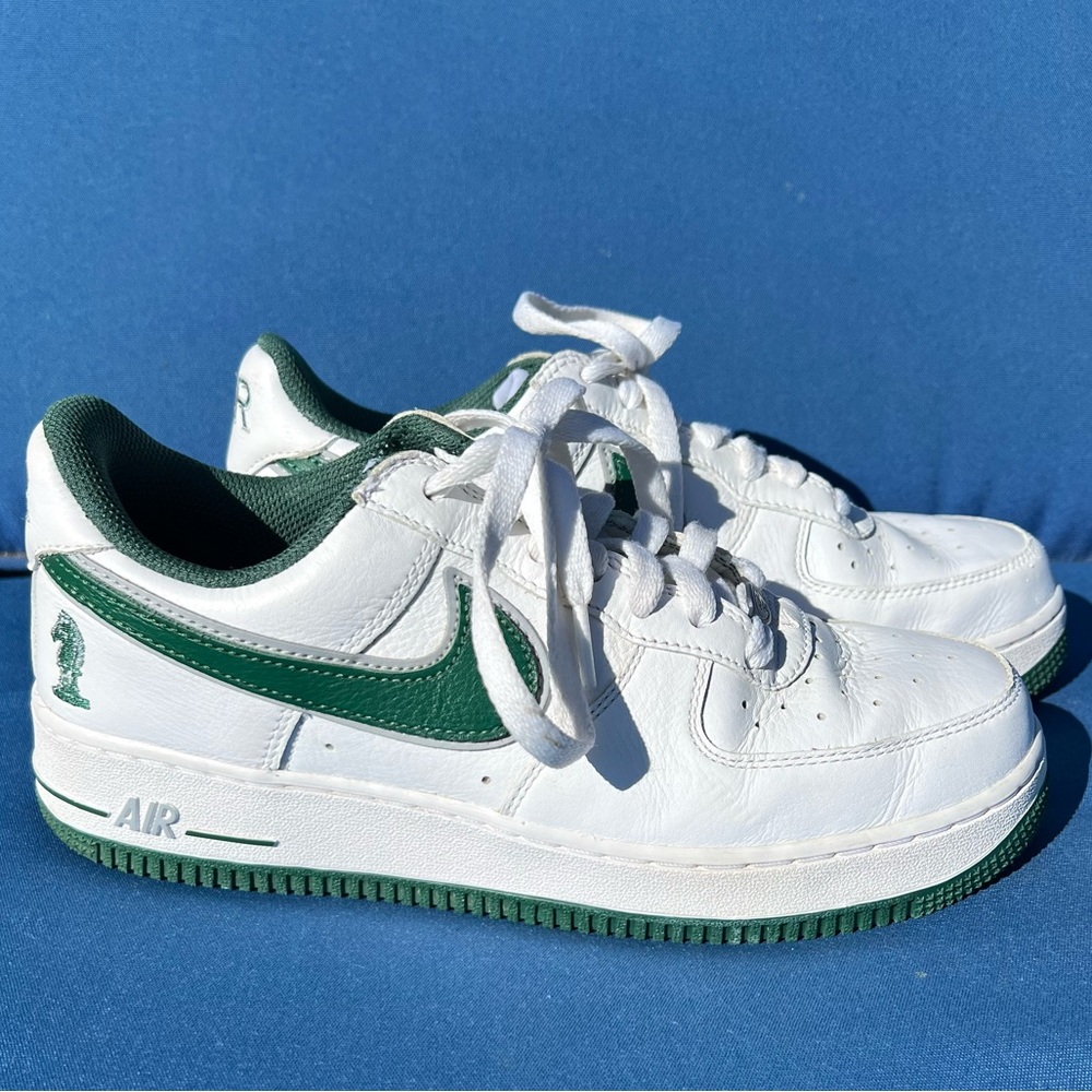 Nike Air Force 1 Green Low Four Horsemen LeBron FB9128-100 White/Deep Forest - Picture 6 of 9